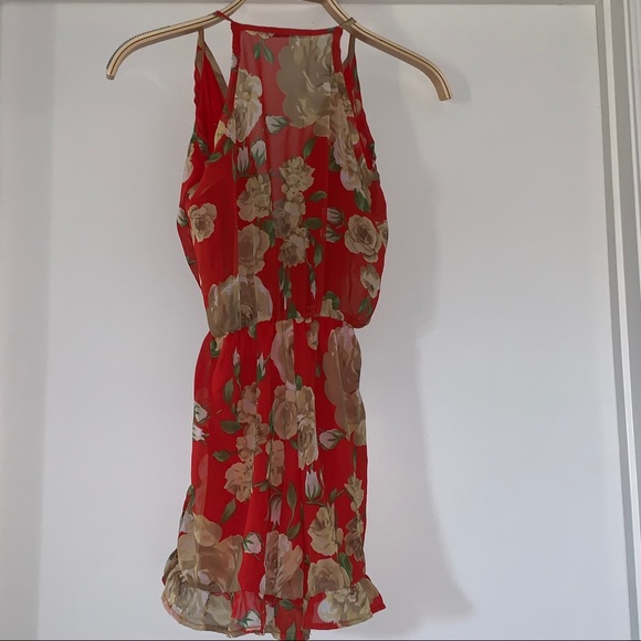 Papaya Floral Red Romper Size small - Picture 2 of 2